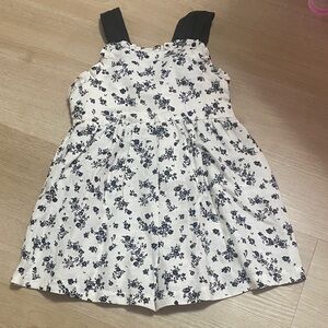 Zara Black and White Floral Jumpsuit